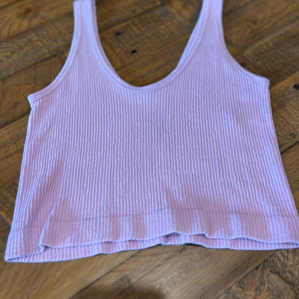 Free People Lavender Ribbed Women's Tank Top
